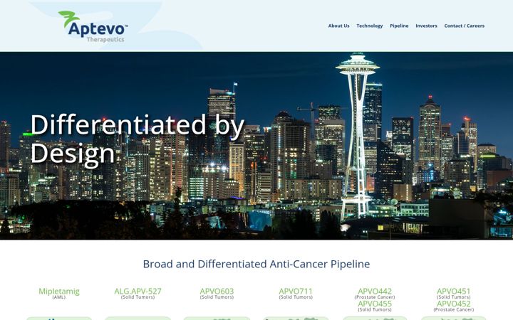 Screenshot of aptevotherapeutics.com