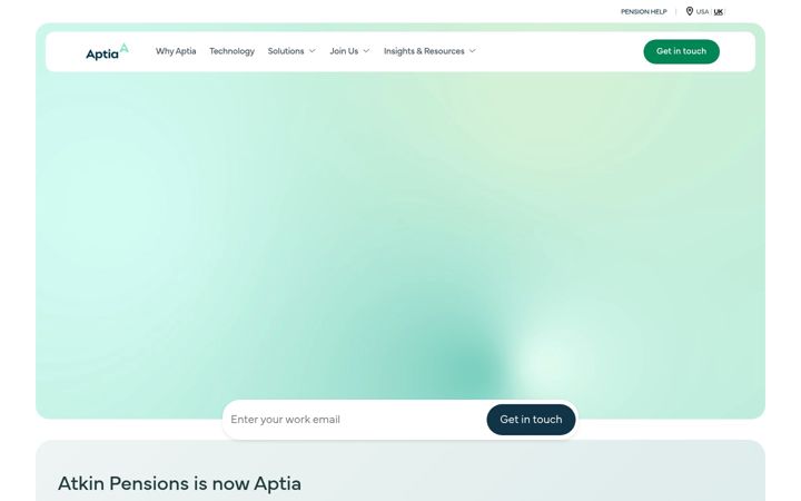 Screenshot of aptia-group.com