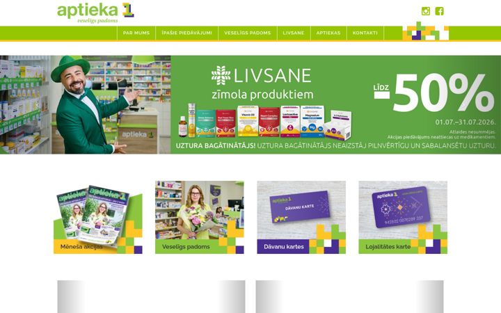 Screenshot of aptieka1.lv