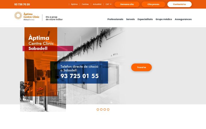 Screenshot of aptimacentreclinic.com