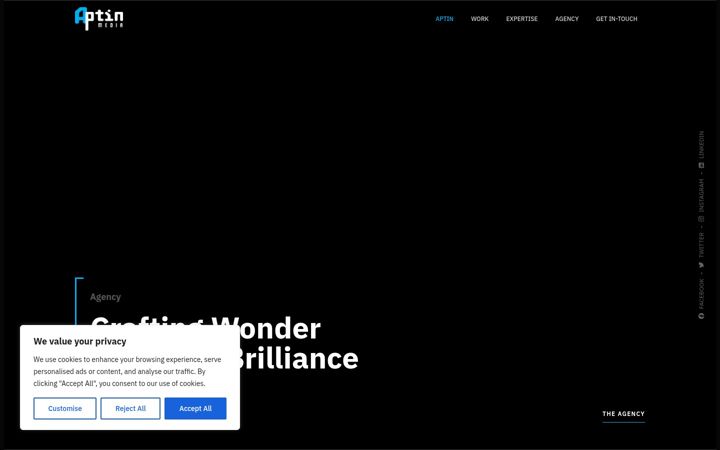 Screenshot of aptinmedia.com