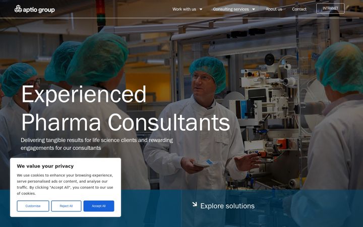 Screenshot of aptiogroup.com