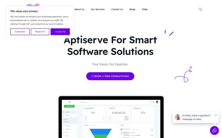 Screenshot of aptiserve.com