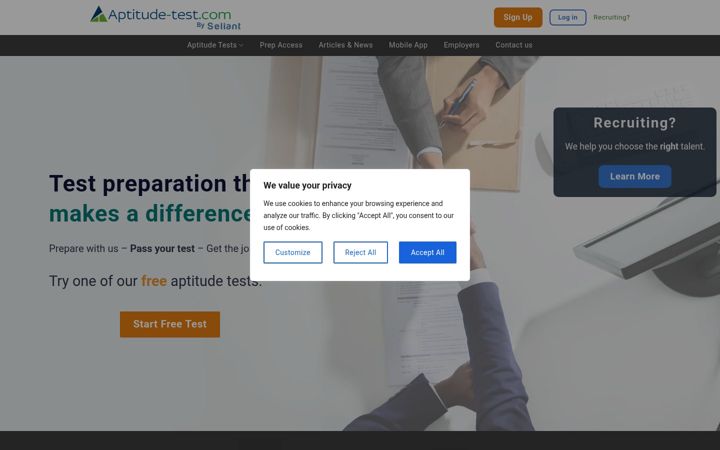Screenshot of aptitude-test.com