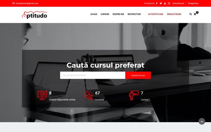 Screenshot of aptitudo.ro