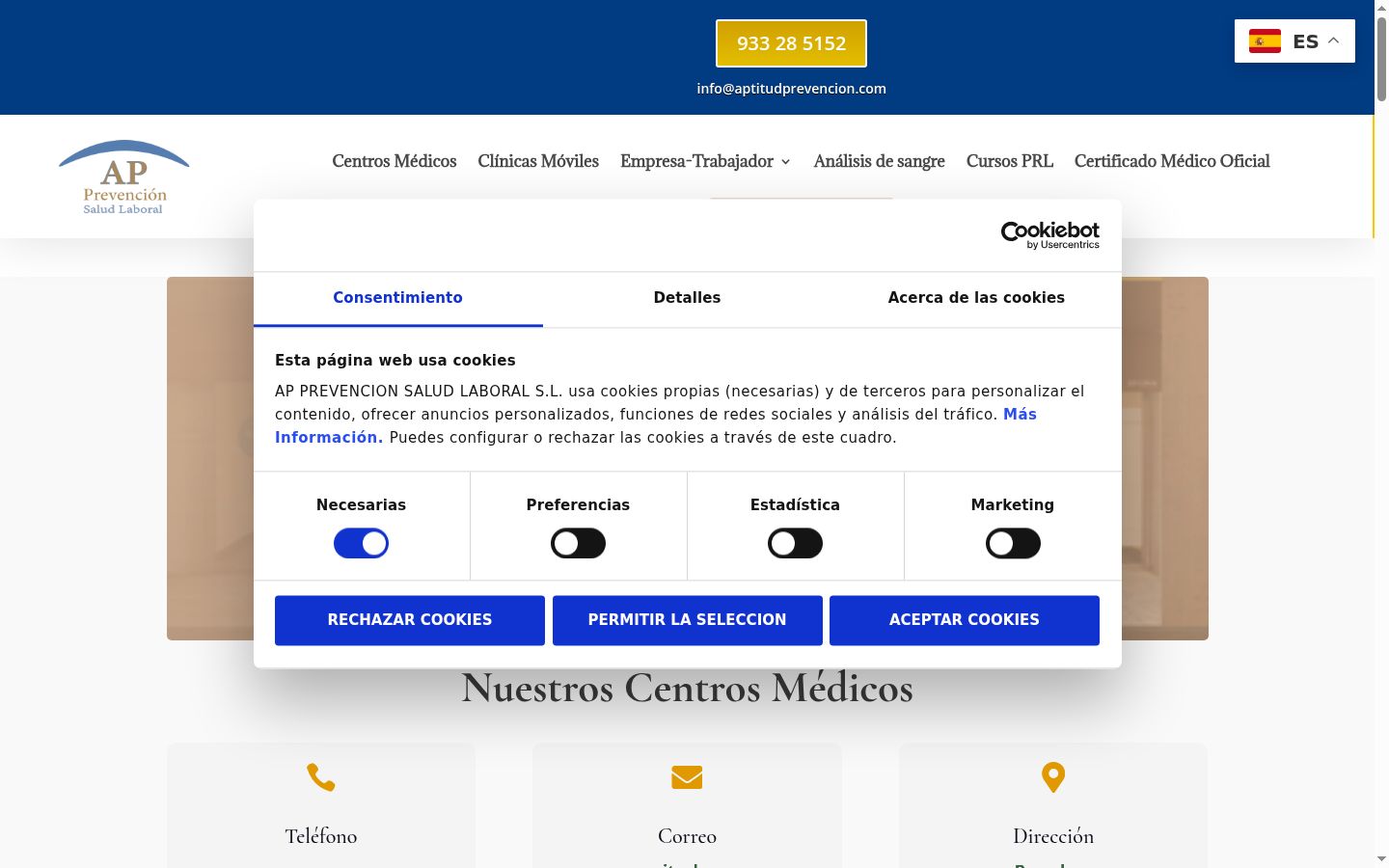 Screenshot tal-banner tal-kunsens muri qabel kwalunkwe interazzjoni