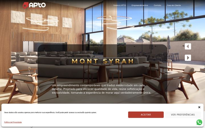 Snímek obrazovky aptoempreendimentos.com.br
