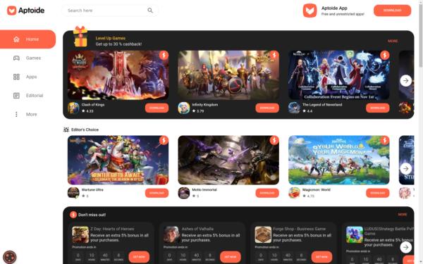 Screenshot of aptoide.com