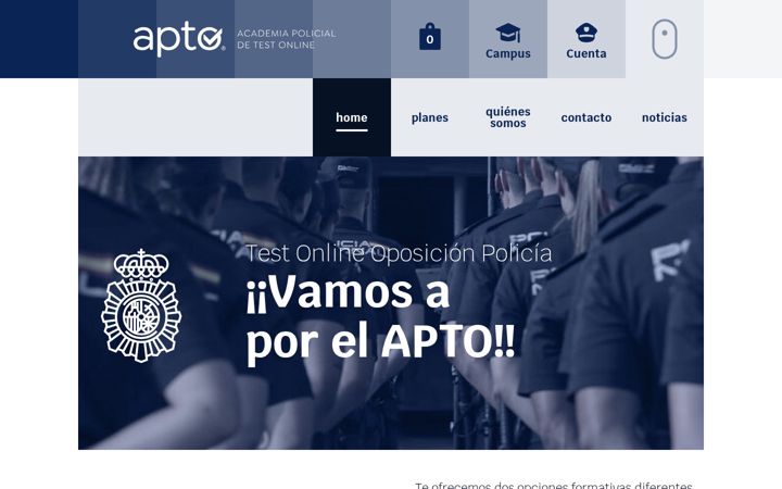 Screenshot of aptopolicia.es