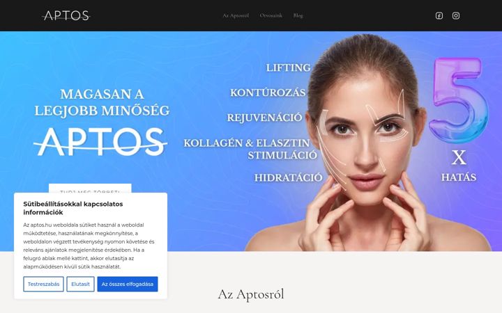 Screenshot of aptos.hu