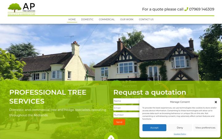 Screenshot von aptreesurgeons.co.uk