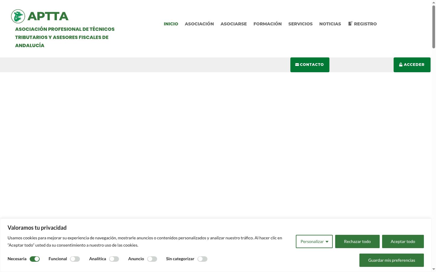Posnetek zaslona pasice za privolitev, prikazane pred kakršno koli interakcijo