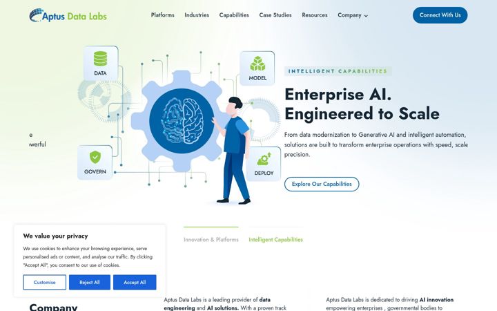 Ekrano kopija aptusdatalabs.com
