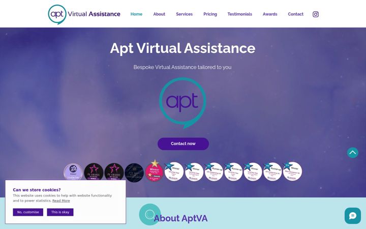 Screenshot of aptva.com