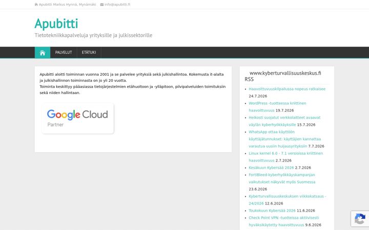 Screenshot ta' apubitti.fi