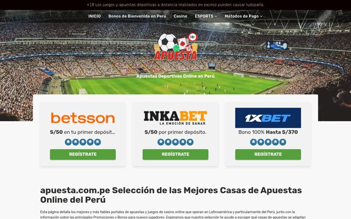 Екранна снимка на apuesta.com.pe