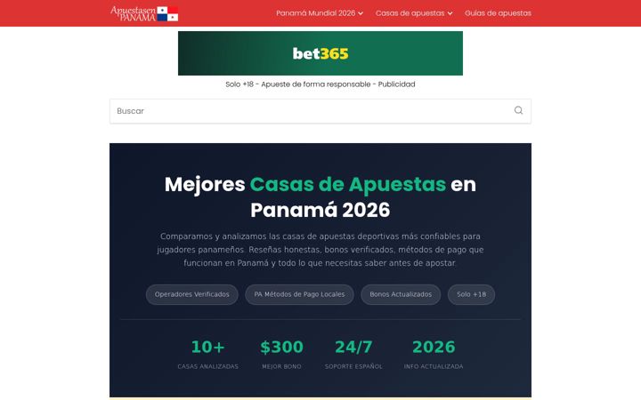 Captura de ecrã de apuestasenpanama.com