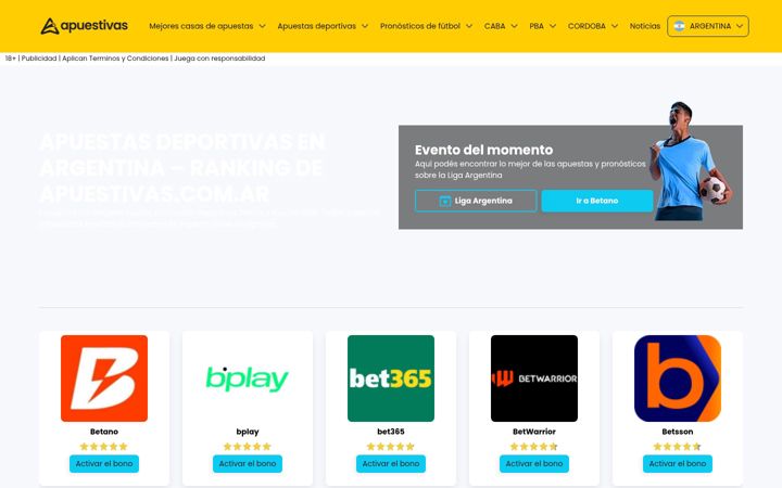 Екранна снимка на apuestivas.com.ar