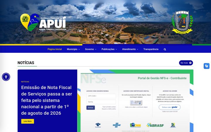 Captura de ecrã de apui.am.gov.br
