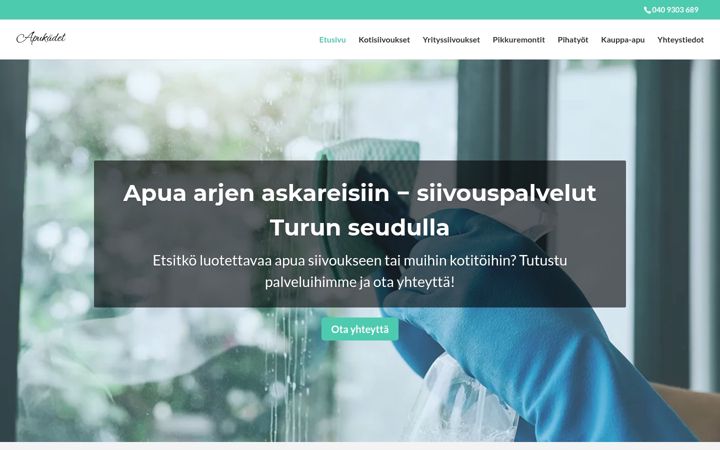 Screenshot of apukadet.fi