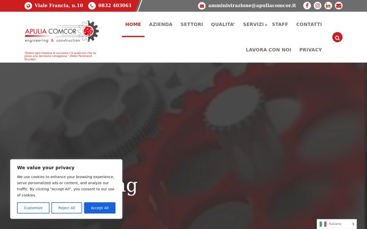 Screenshot of apuliacomcor.it
