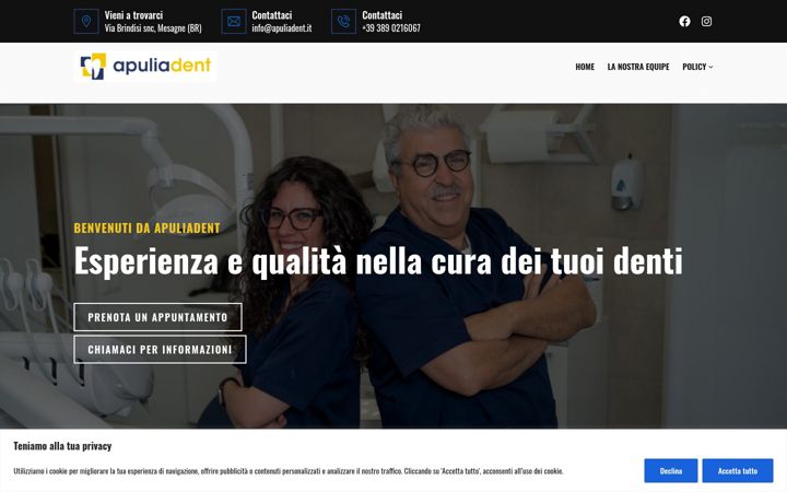 Screenshot of apuliadent.it