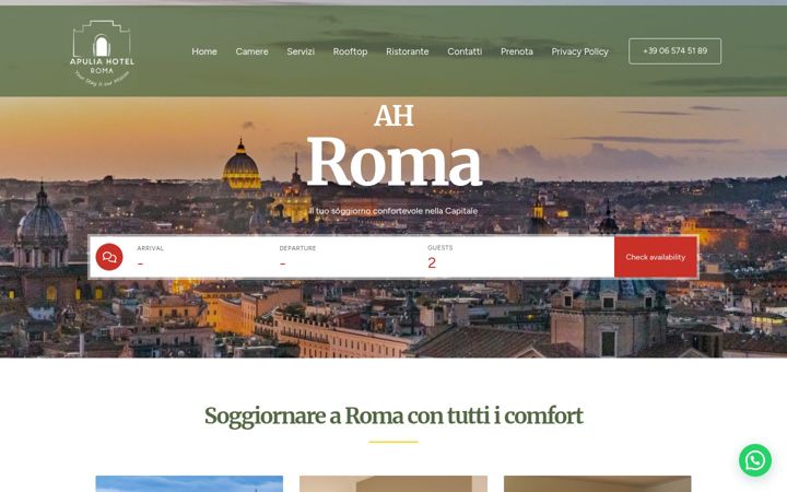 Screenshot of apuliahotelroma.it