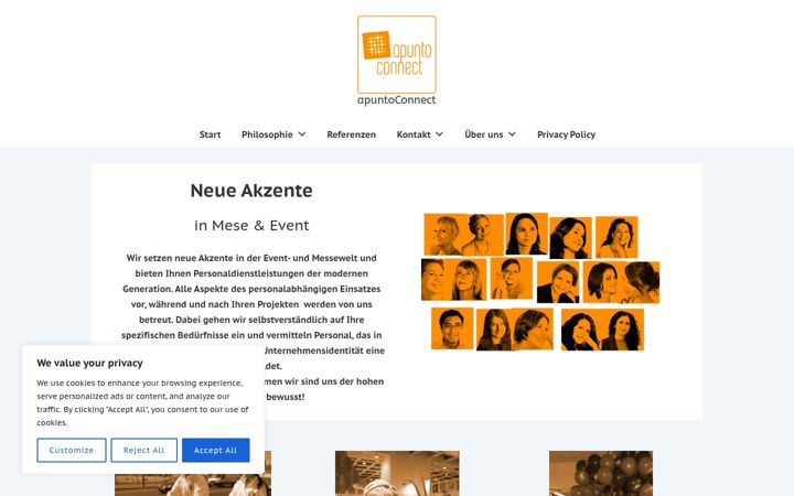 Screenshot of apunto-connect.de