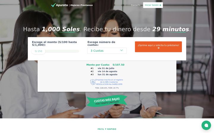 Screenshot of apurata.com
