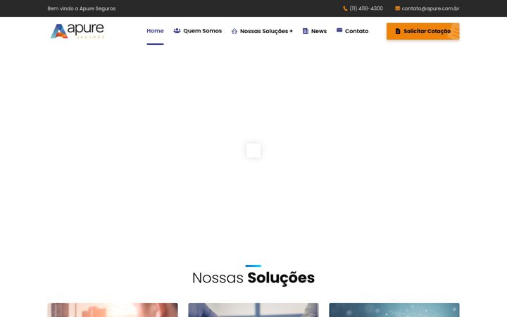 Screenshot stránky apureseguros.com.br