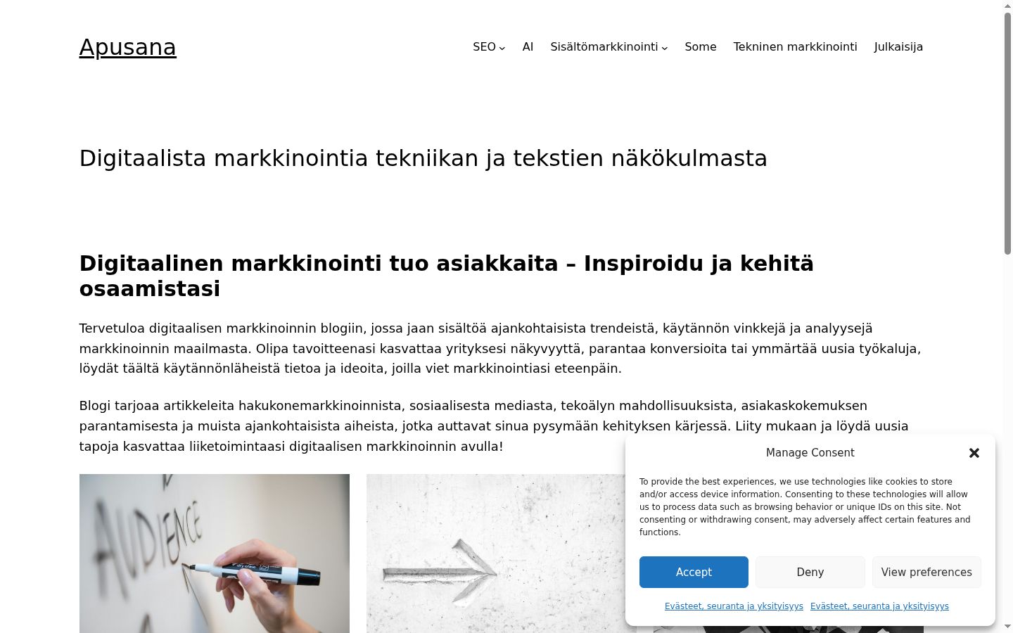 Zrzut ekranu banera zgody wyświetlanego przed jakąkolwiek interakcją
