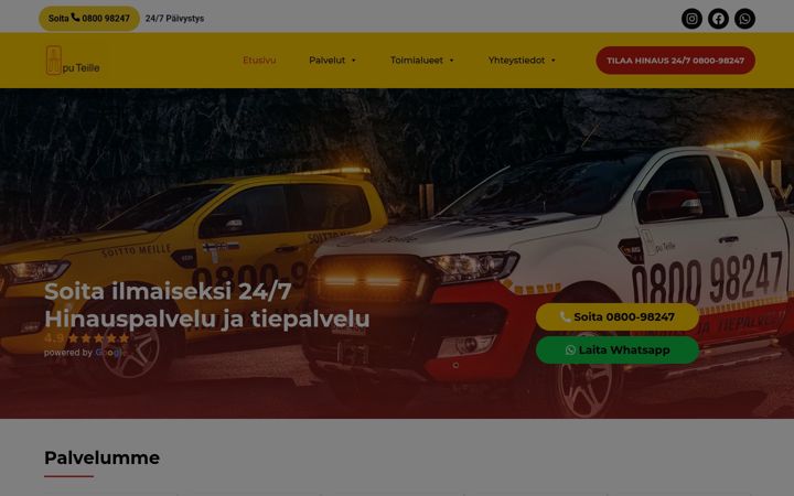 Screenshot of aputeille.fi