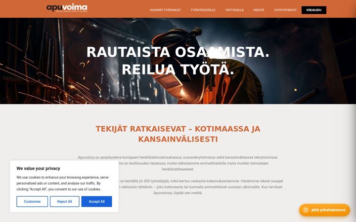 Skærmbillede af apuvoima.com