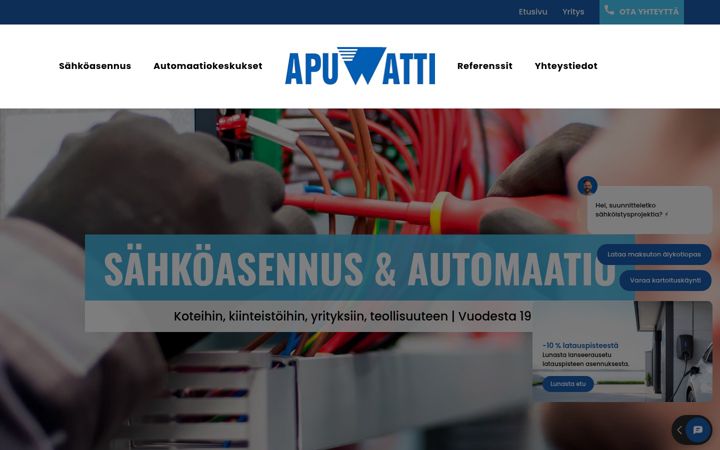 Posnetek zaslona apuwatti.fi