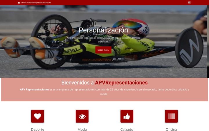 Snímek obrazovky apvrepresentaciones.es