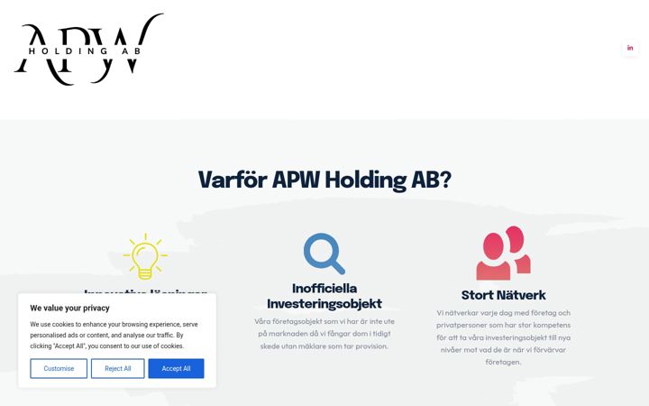 Screenshot of apwholding.se