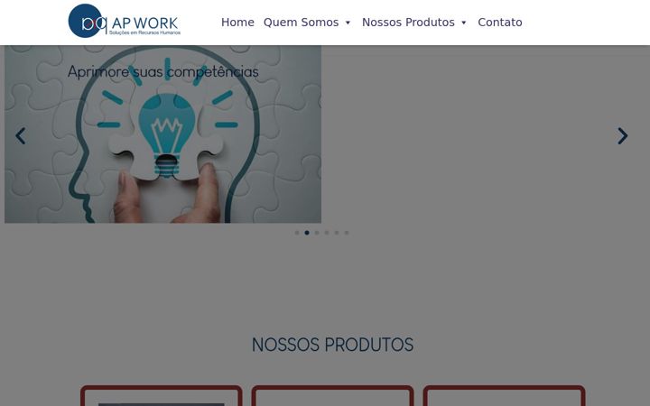 Screenshot stránky apwork.com.br