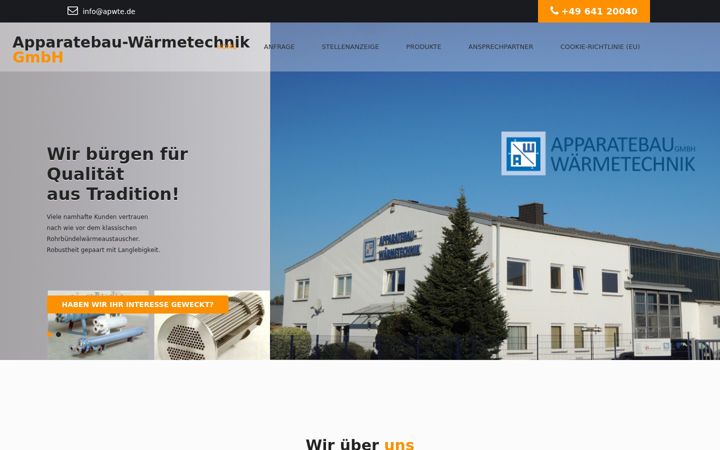 Screenshot of apwte.de