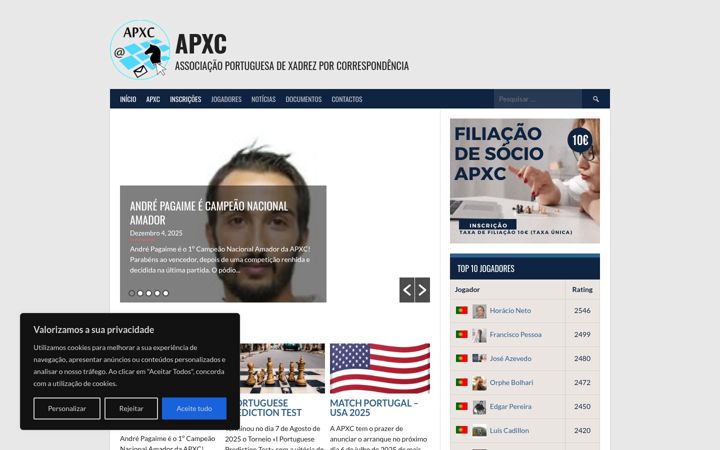 Zrzut ekranu apxc.pt