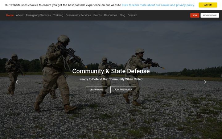Screenshot of apxmilitia.org