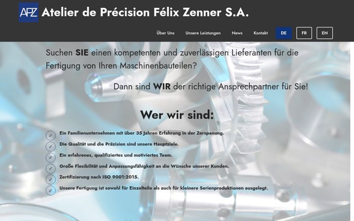 Screenshot of apz.lu