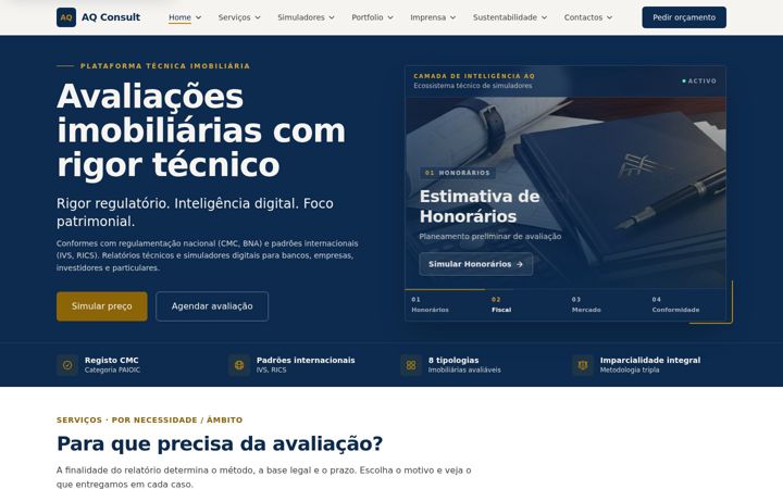 Screenshot of aq-consult.ao