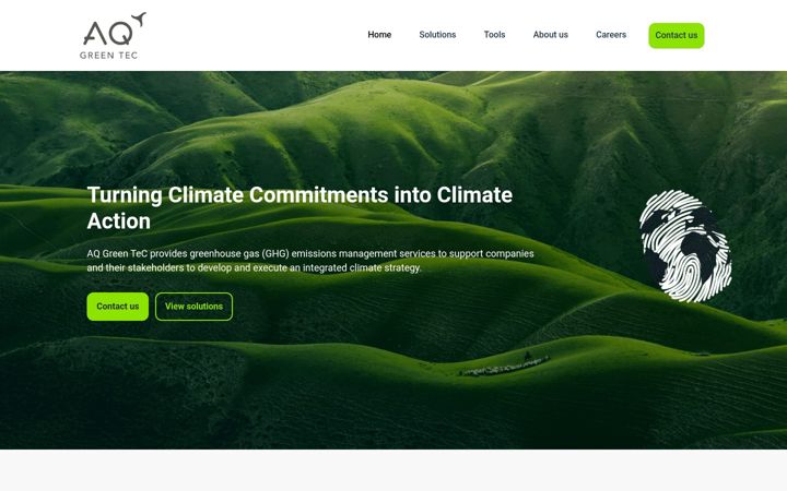 Screenshot of aq-greentec.com