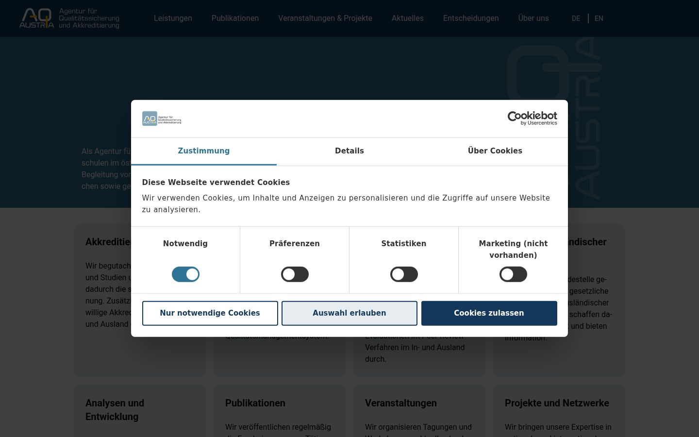 Screenshot tal-banner tal-kunsens muri qabel kwalunkwe interazzjoni