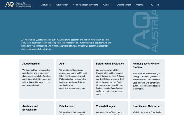 Screenshot of aq.ac.at