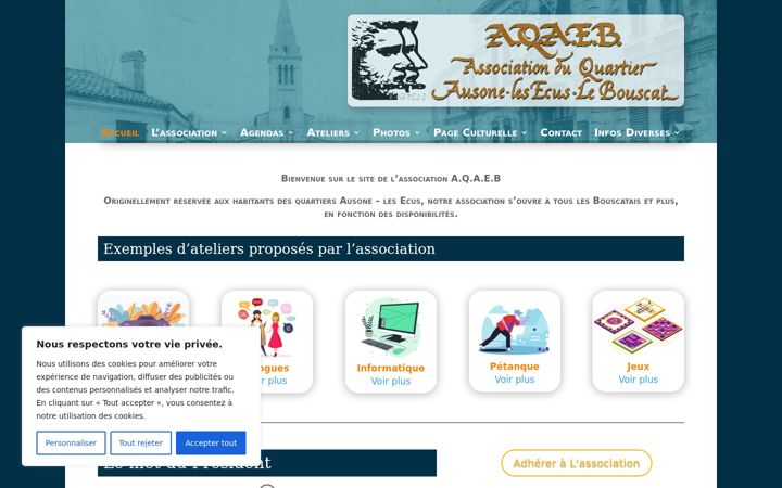 Screenshot ta' aqaeb.fr