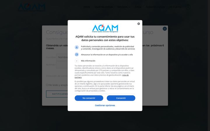 Screenshot of aqam.es