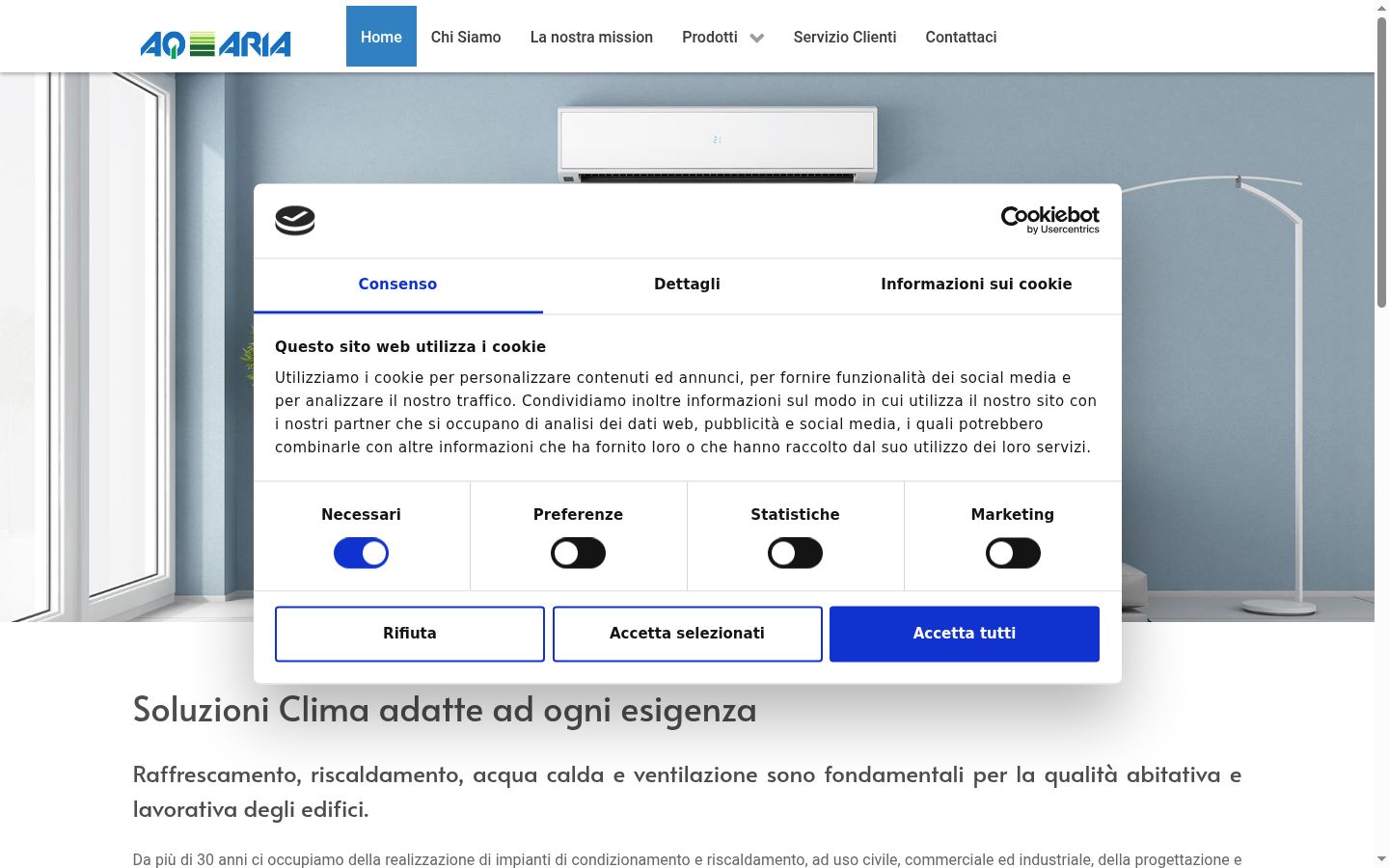 Ekrānuzņēmums ar piekrišanas baneri, kas tika rādīts pirms jebkādas mijiedarbības