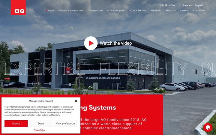 Screenshot of aqcanada.com