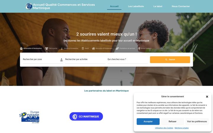 Screenshot of aqcs-martinique.com